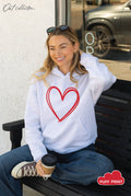 Heart Puff Hoodie Pullover Sweatshirt