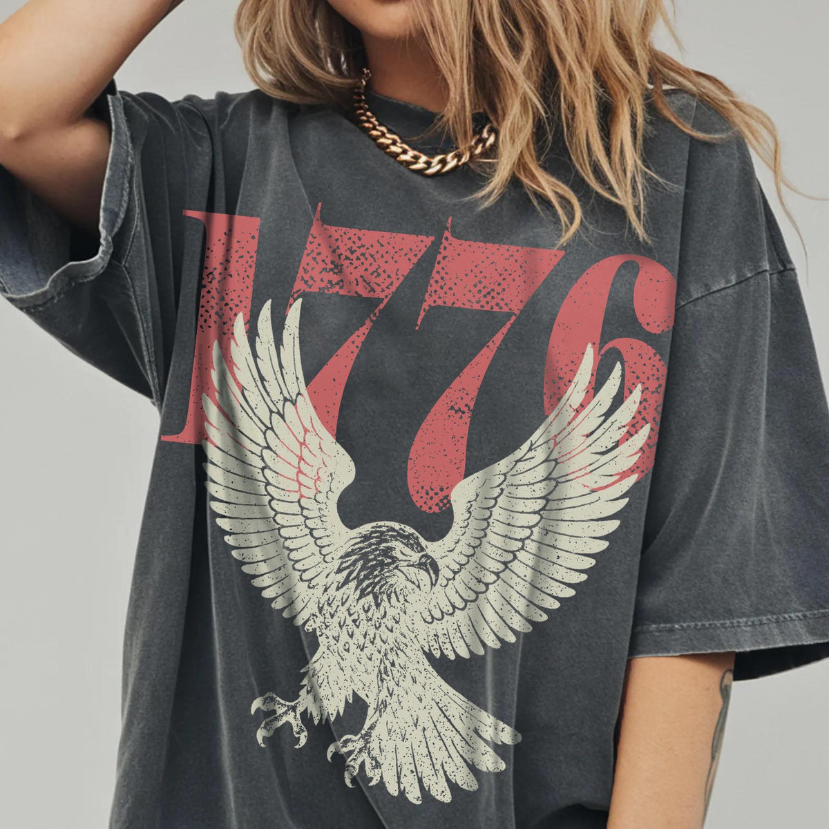 Retro 1776 Bald Eagle 250th Anniversary American 4th July Usa Independence Day Tee