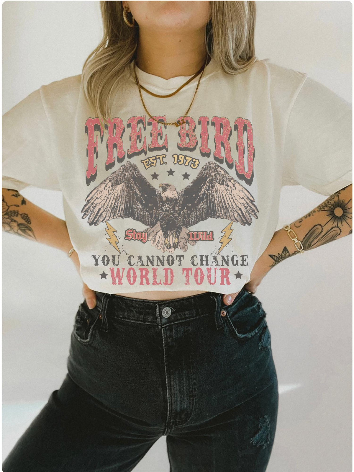 70s Rock Free Bird Comfort Colors Band Old School Band Retro Music Rock Band Tee