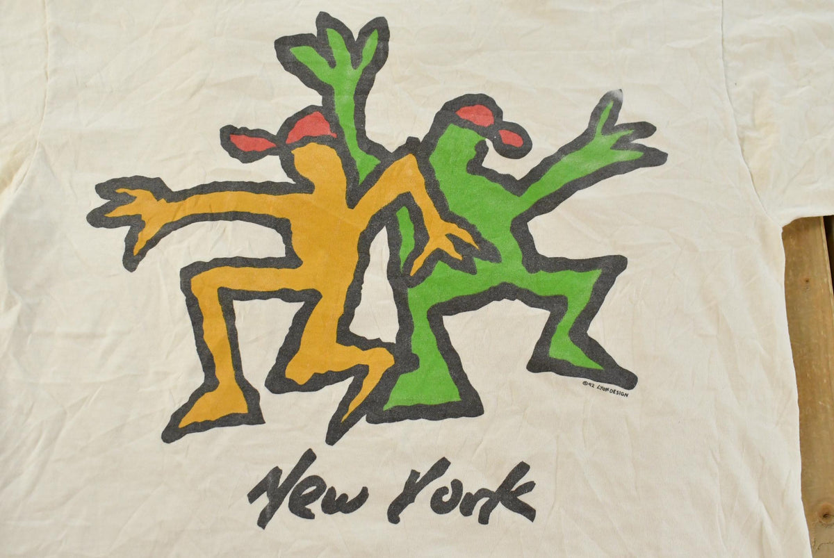 Vintage 1990s York Keith Haring Art Vintage Streetwear Vintage Art Tee