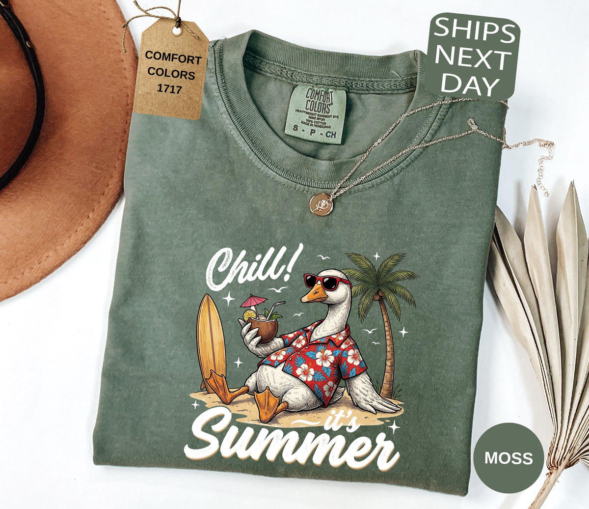 Summer Goose Comfort Colors Beach Vacation Summer Chill