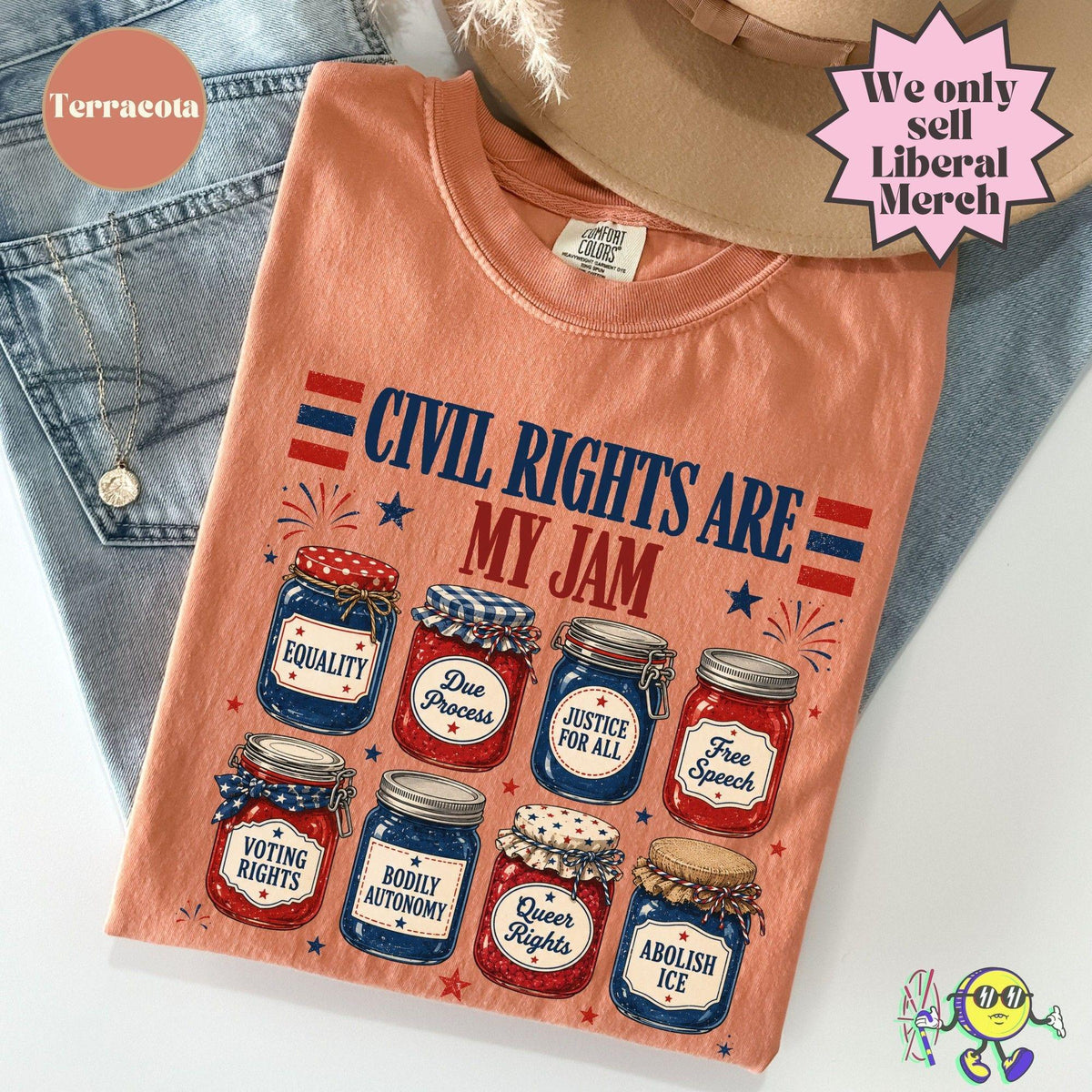 Civil Rights Jam Liberal Values Fourth July Equal Rights Feminist Lgbt Ally Subtle Anti Trump Fascism Kindess Inclusivity