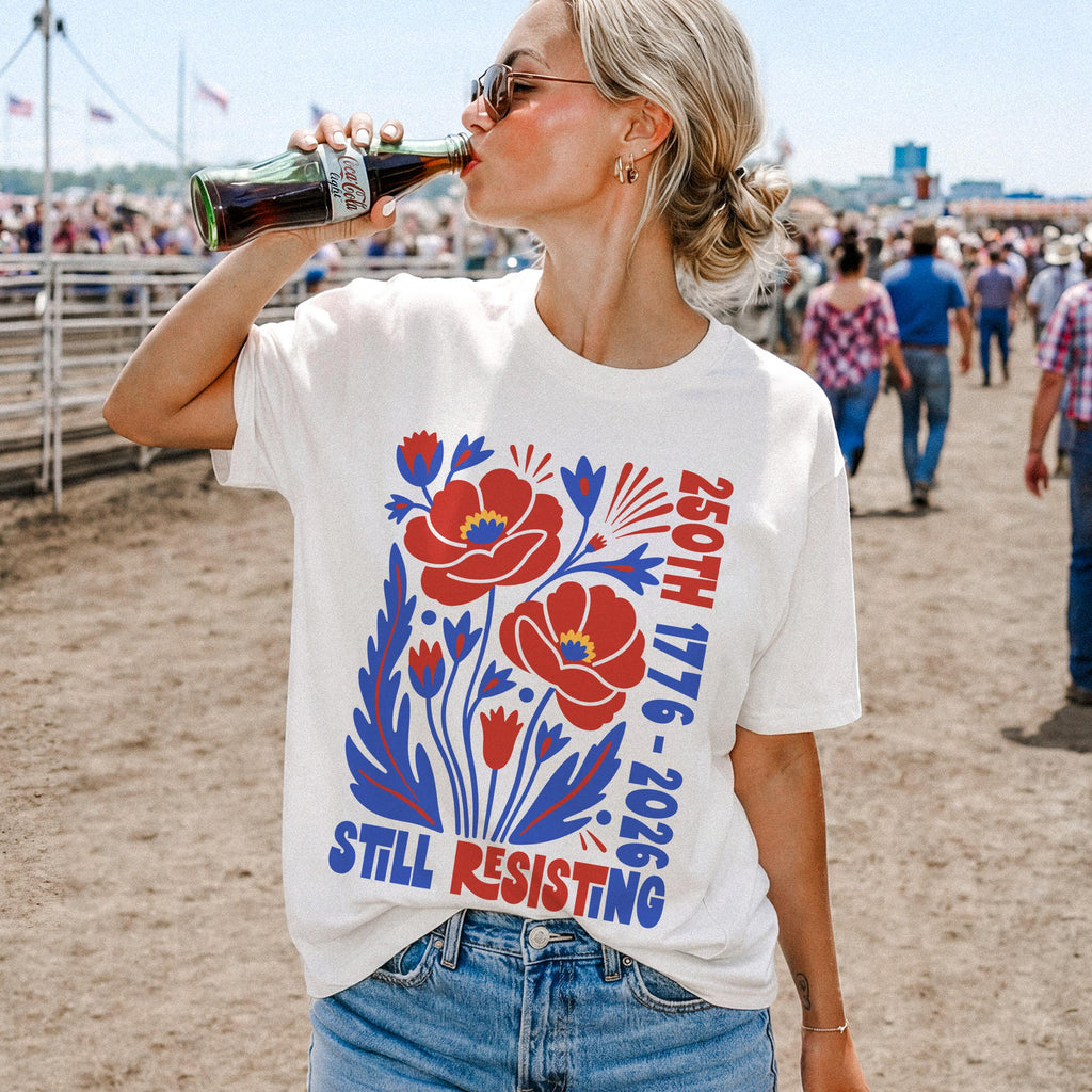 Usa 250th Still Resisting Liberal July 4th Protest Tee Anti Trump Americana Voter Birthday