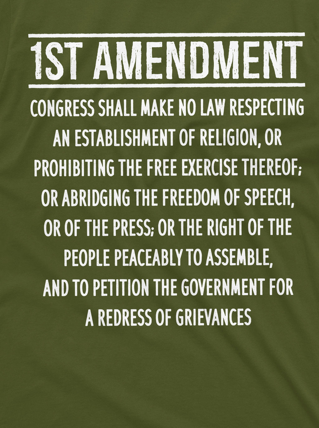 Patriotic Constitution 1st Amendment Freedom Speech Democracy Usa 4th July Tee