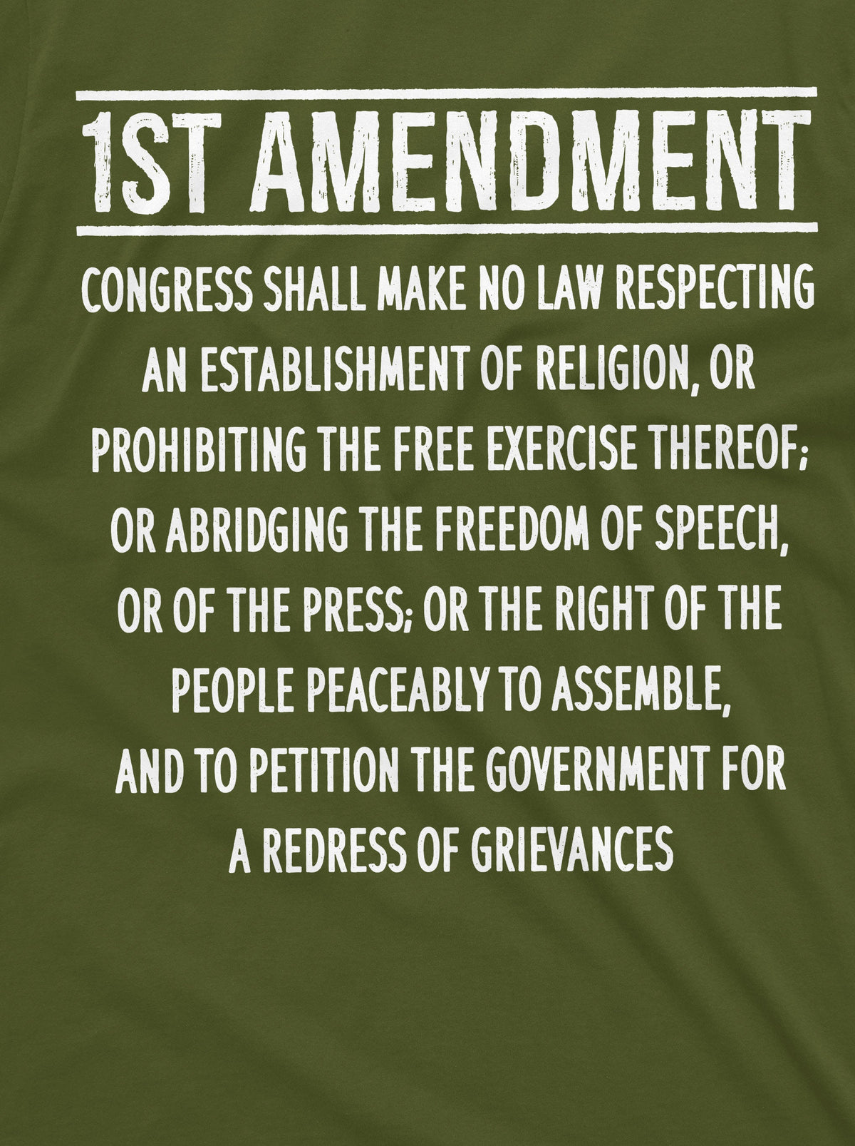 Patriotic Constitution 1st Amendment Freedom Speech Democracy Usa 4th July Tee