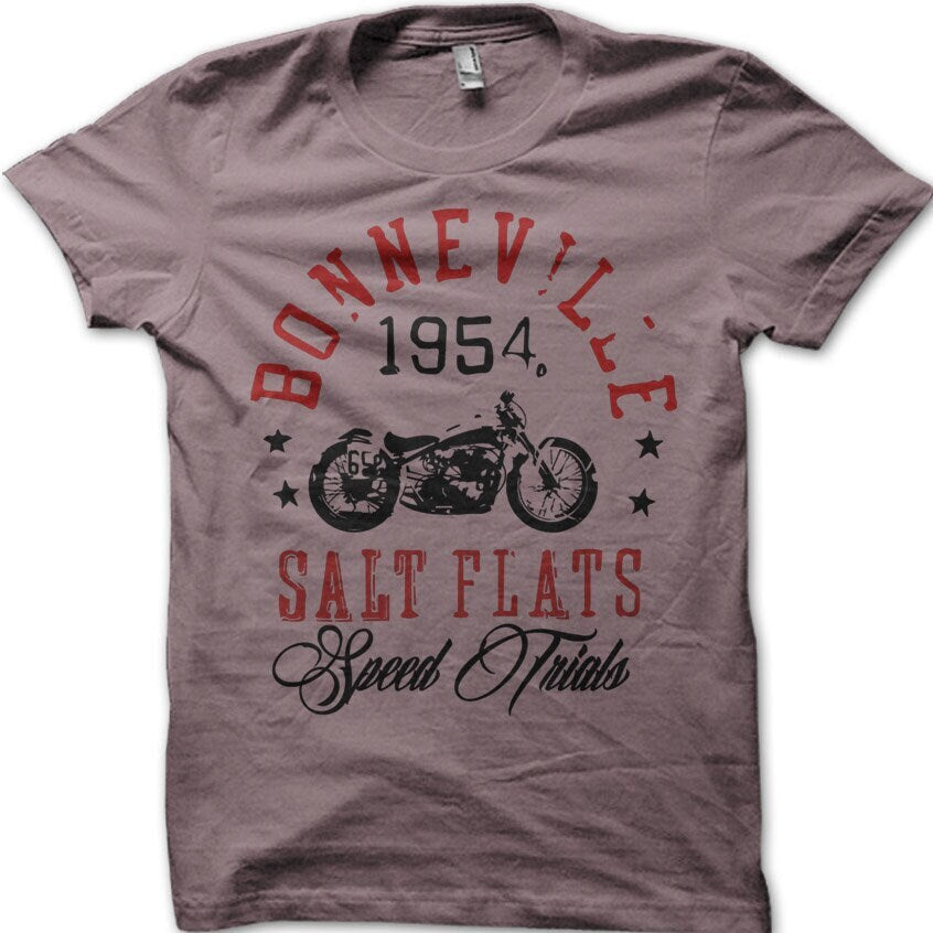 Boneville Salt Flats 1954 Speed Trials Motorcycle Racer Biker Vintage Old Indian 7001