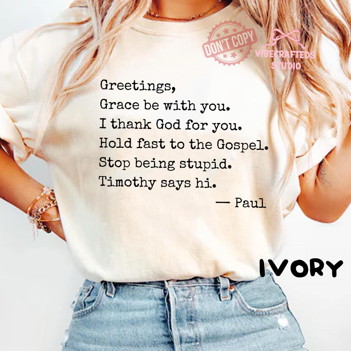 Greetings Grace Comfort Colors Christian Quote Tee Faith Humor Gospel