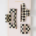 Checker Story Classic Hair Clip Claw Set