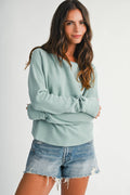 8642in Relaxed Thermal Knit Long Sleeve Top Unisex