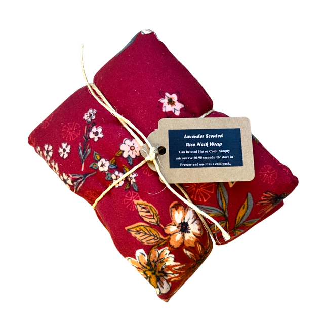 Flannel Lavender Scented Therapy Rice Neck Wraps Floral/Geom Unisex