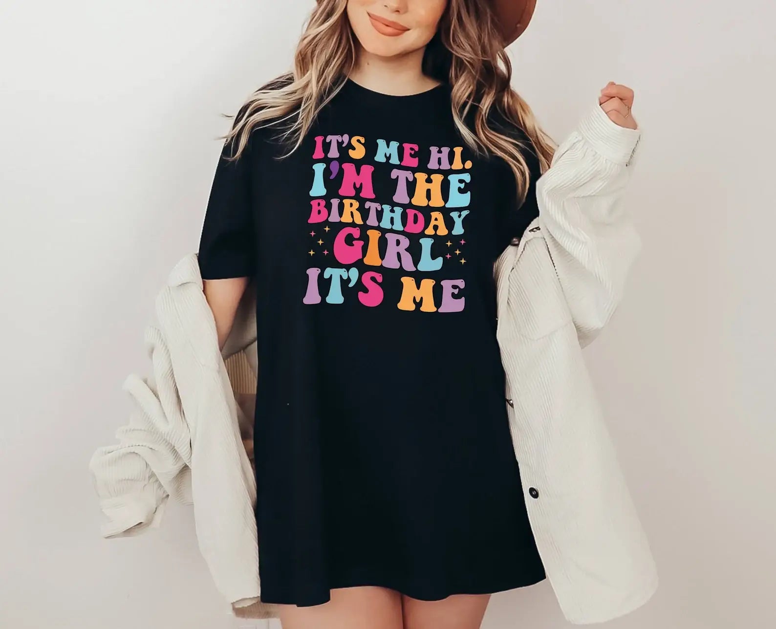It's Me Hi I'm the Birthday Girl T-Shirt, Cute Birthday Tee