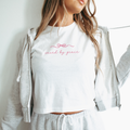 By Grace Bow Christian Boxy Crop Tee Faith Based