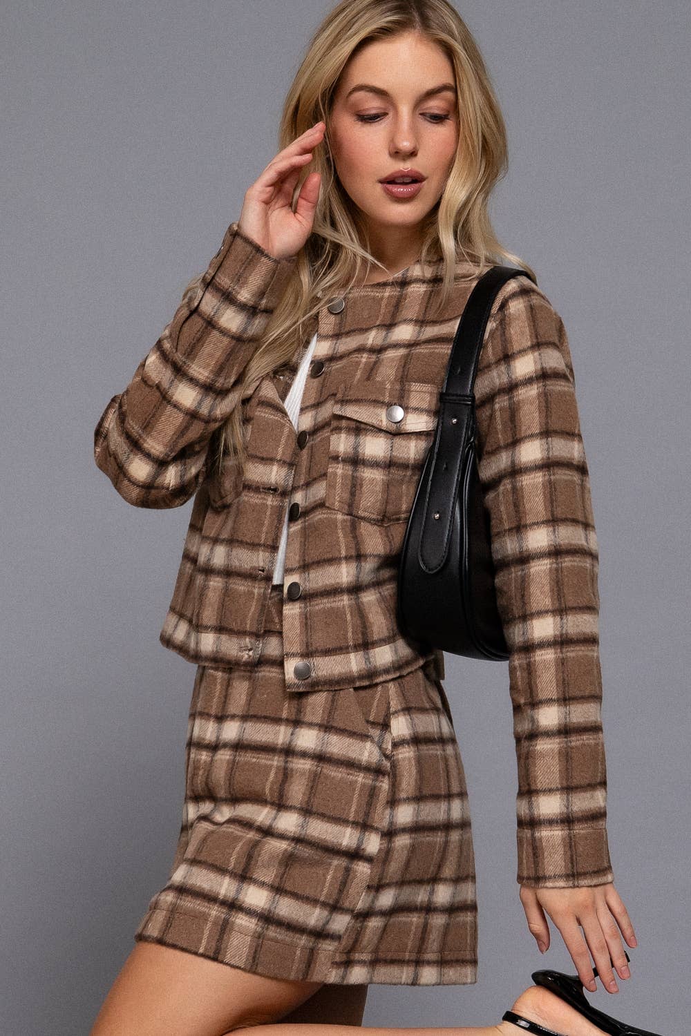 1003 Brushed Plaid Jacket SI-28749