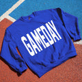 Gameday Text Oversize Logo Print Fleece Sweatshirt