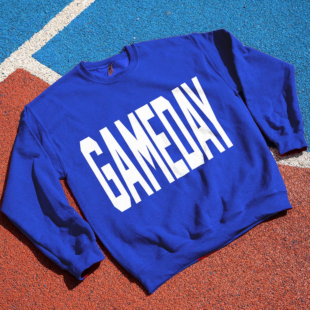 Gameday Text Oversize Logo Print Fleece Sweatshirt
