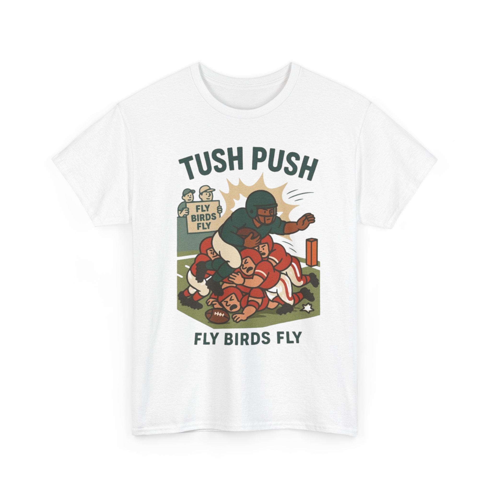 Philly Football Tush Push Cartoon Graphic Tee