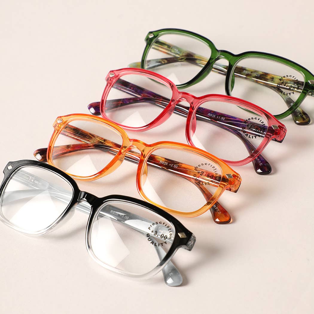 Half Transparent Frame Reading Glasses
