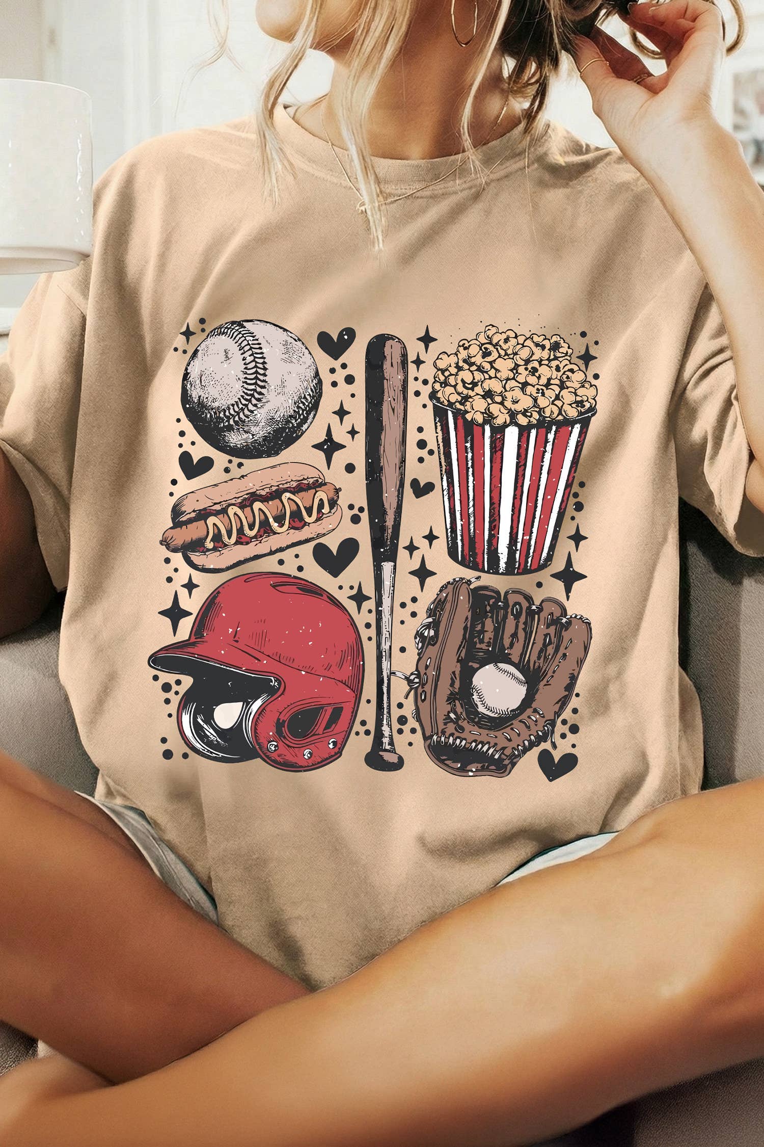 Retro Baseball Game Day T Shirt (S-3XL)