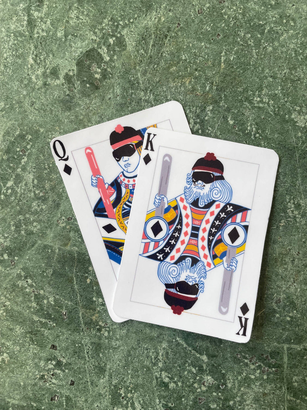 Playing Cards Ski Sticker Unisex