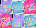 Large Summer Designs Comfort Colors T-Shirt