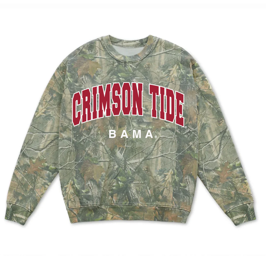 Bama Crimson Tide Filled Gault Camo Sweatshirt