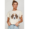 Beagle Puppy Vintage Graphic Crop Tee