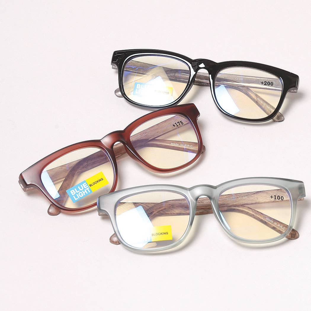 Round Square Blue-Light Reading Glasses