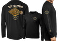 Men's Size Matters Flounder Long Sleeve Cotton Garment-Dyed Unisex