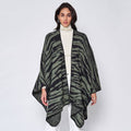 Zebra Printed Open Front Knit Kimono
