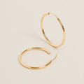 M-14K Gold Dipped Endless Hoop Earrings