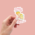 Doing Some Shady Shit with My Cat Sticker Unisex