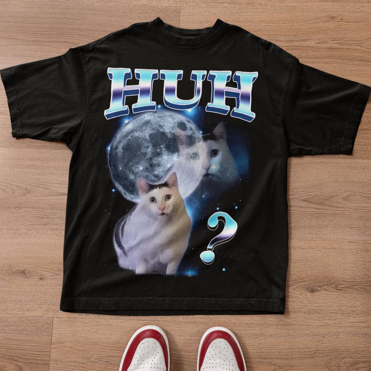 Huh Dank Cat Meme Tee Woman Man Ugly Unhinged Goofy Ahh Cats Clothes Comfort Colors Tee
