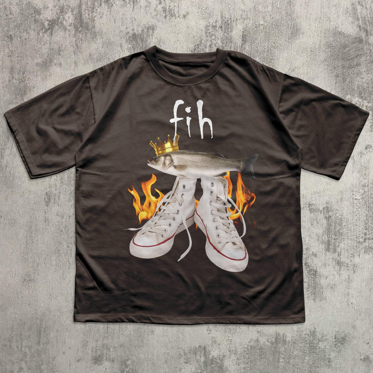 Fih Meme Fish Unhinged Clothes Ironic Tees Stupid Weird Tee Brainro Silly Cringy