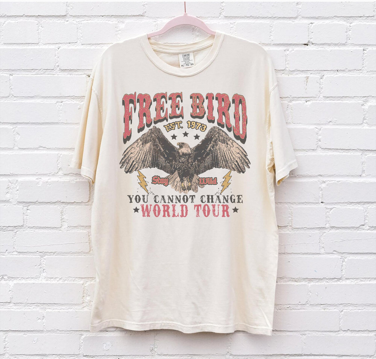 70s Rock Free Bird Comfort Colors Band Old School Band Retro Music Rock Band Tee