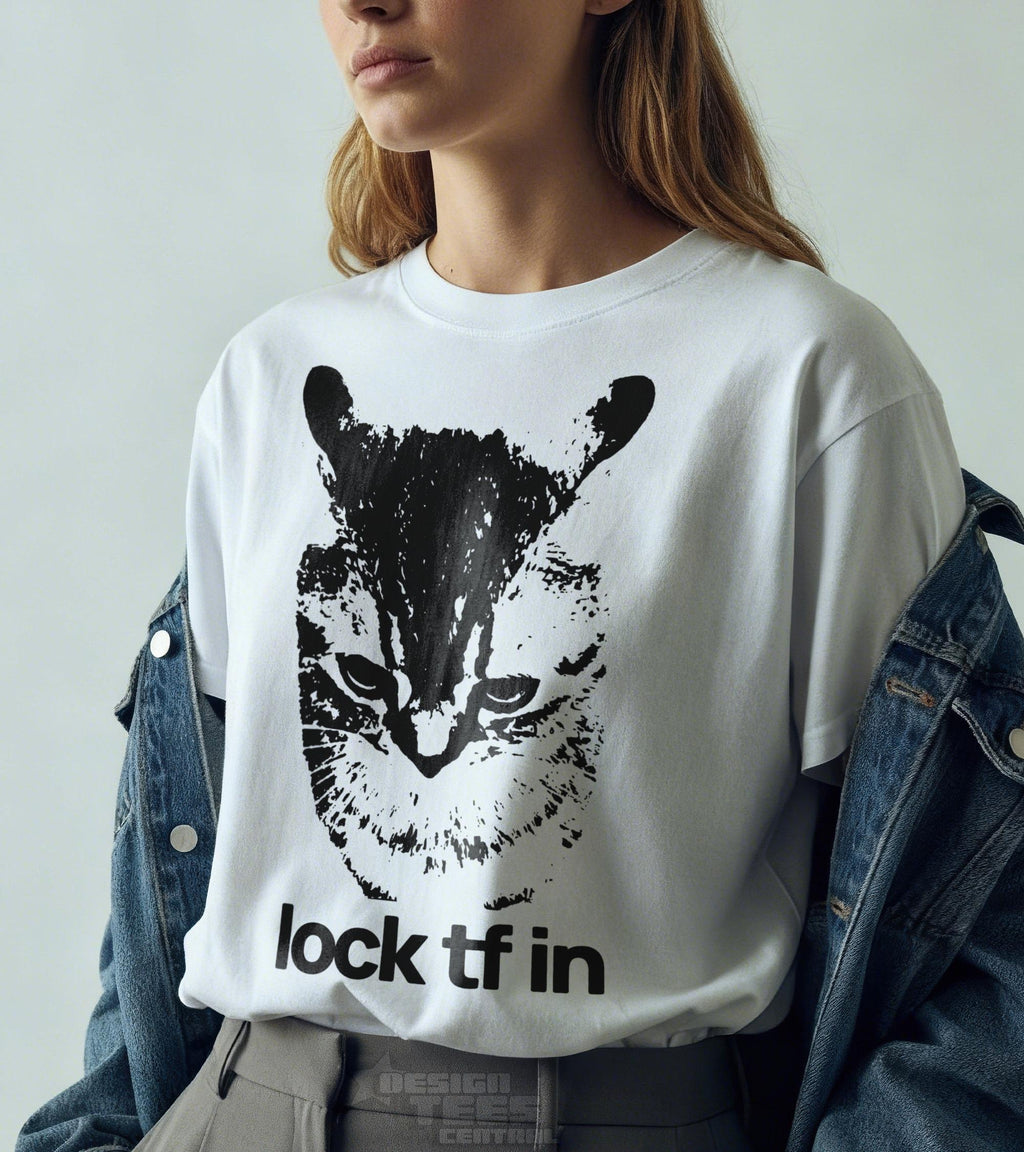 Lock Tf Cat Gen Meme Shitpost Y2k Unisex