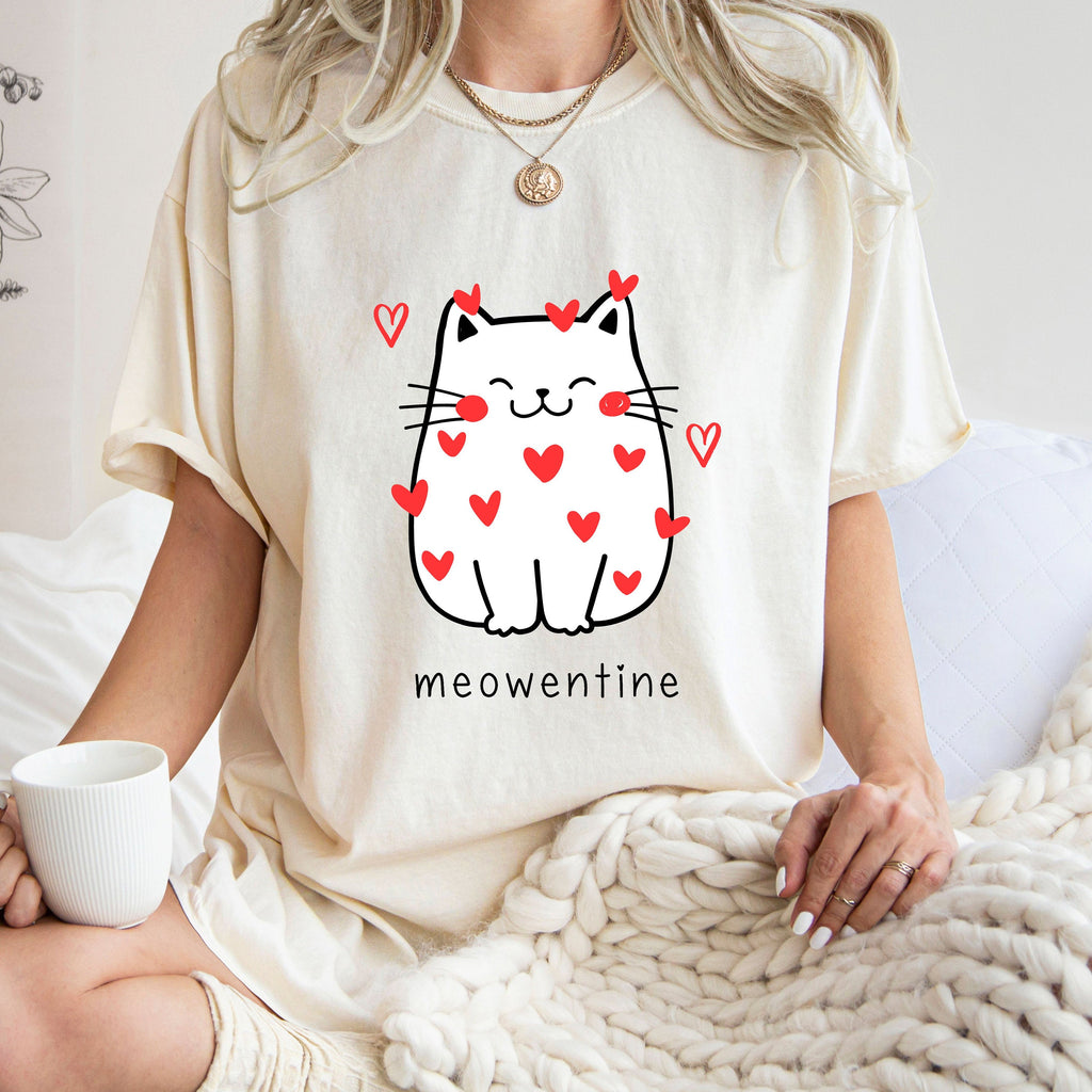 Comfort Colors Cat Valentine Valentines Day Meowentine Valentine Valentine Valentine Ca
