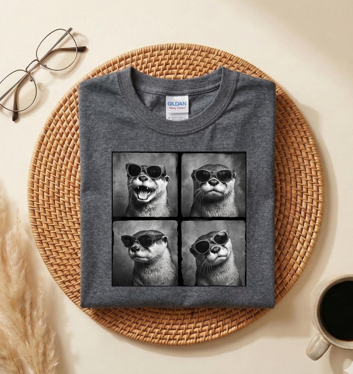 Otter Sunglasses Otter Animal Black White Otter Wildlife Streetwear