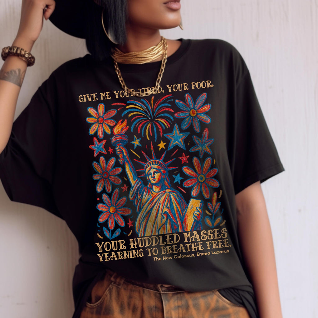 Statue Liberty Comfort Colors Liberal 4th July Protest Unisex