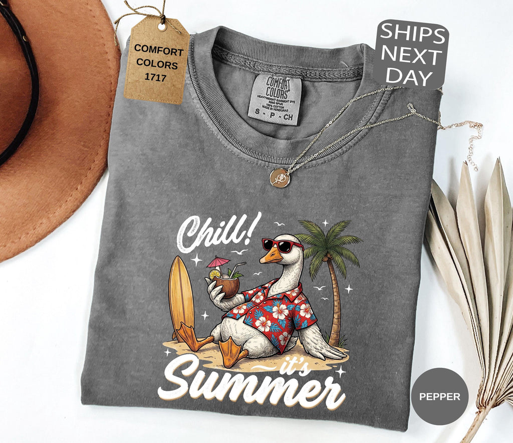 Summer Goose Comfort Colors Beach Vacation Summer Chill
