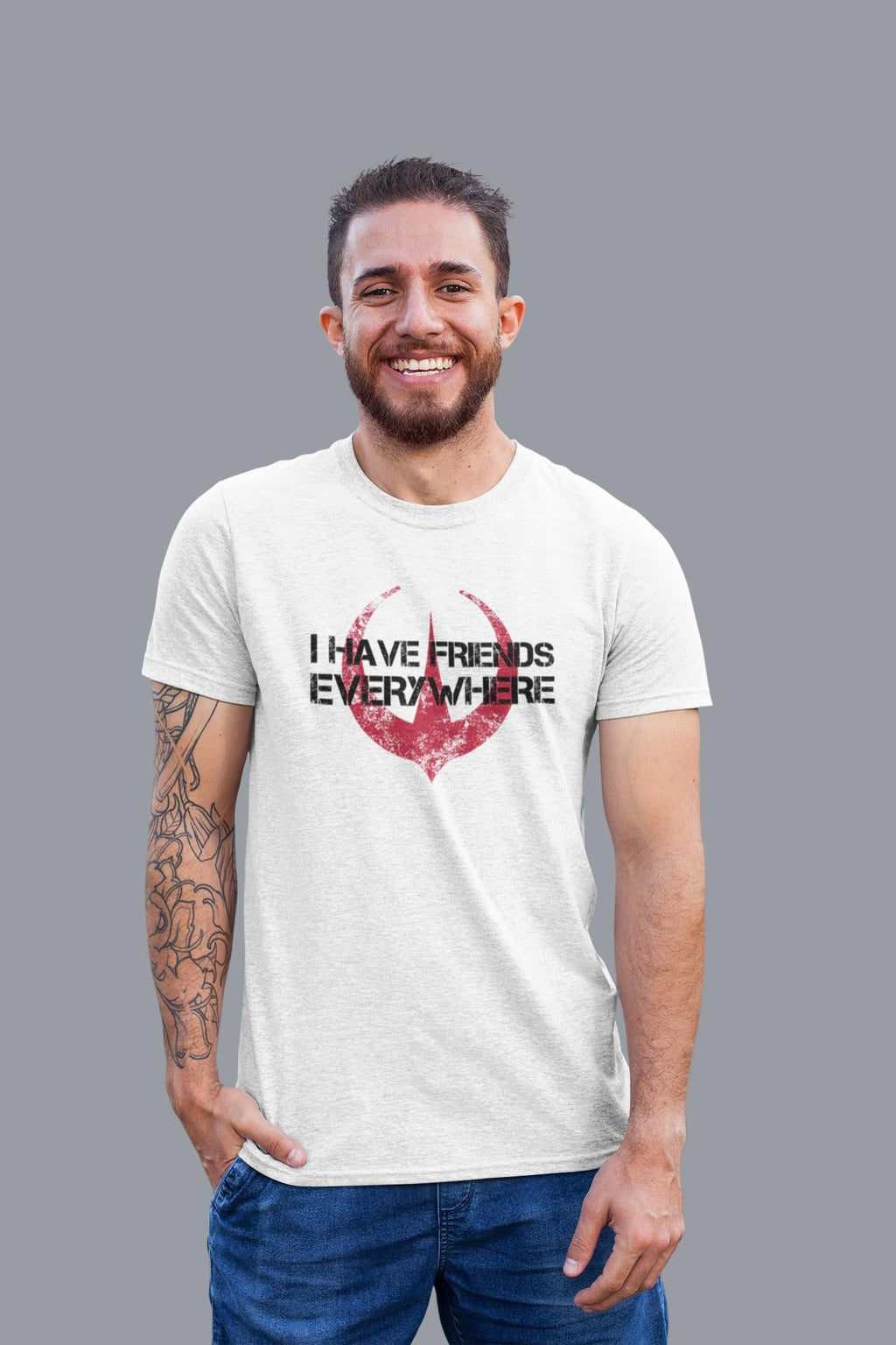 Friends Everywhere Jersey Tee Andor Inspired Short Sleeve Friends Minimalist Tee