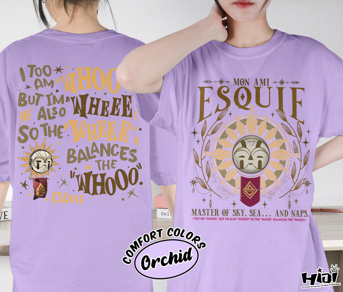 Esquie Clair Obscur Expedition 33 Comfort Colors Game Tee Expedition 33 Double Sided Esquie Gamer Tee
