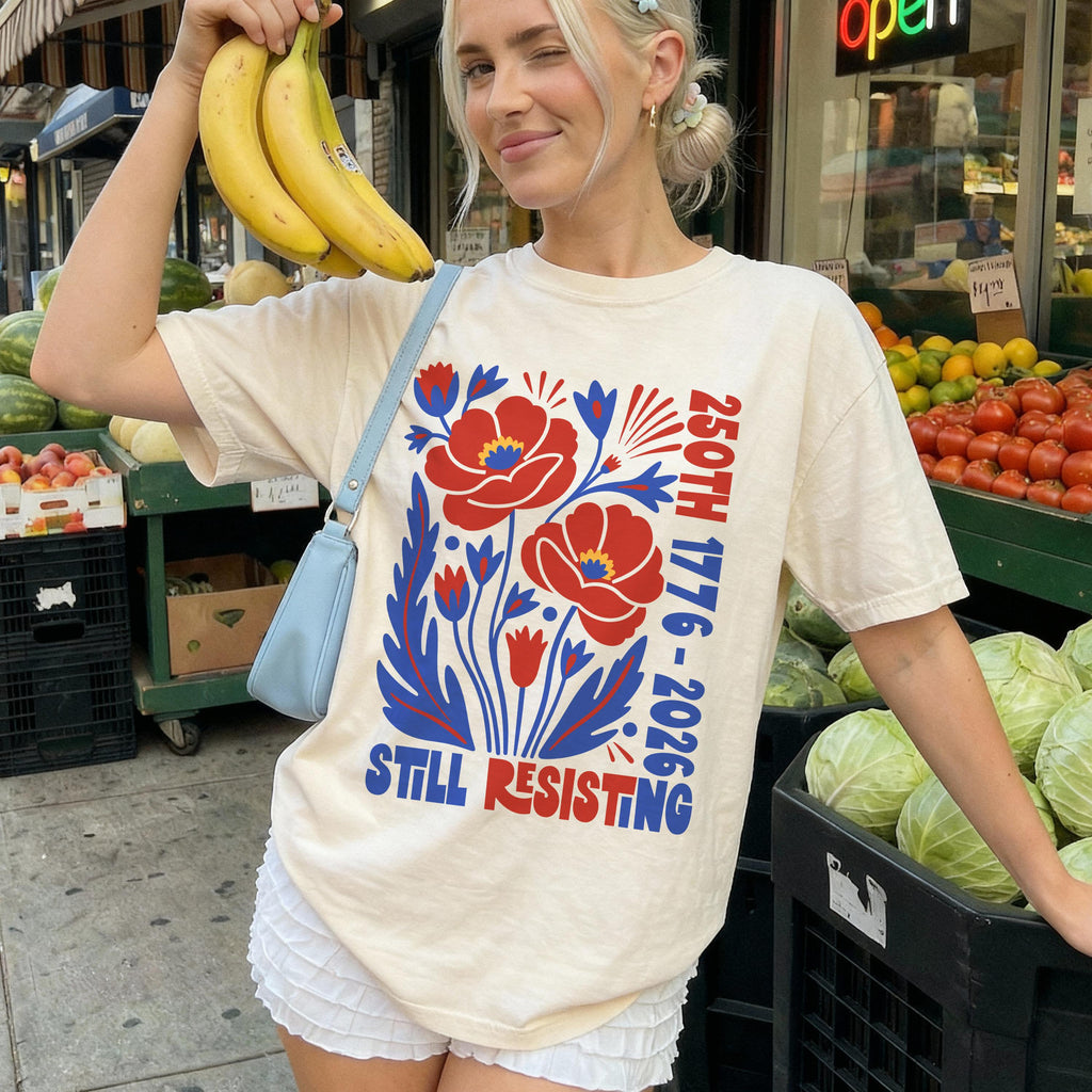 Usa 250th Still Resisting Liberal July 4th Protest Tee Anti Trump Americana Voter Birthday