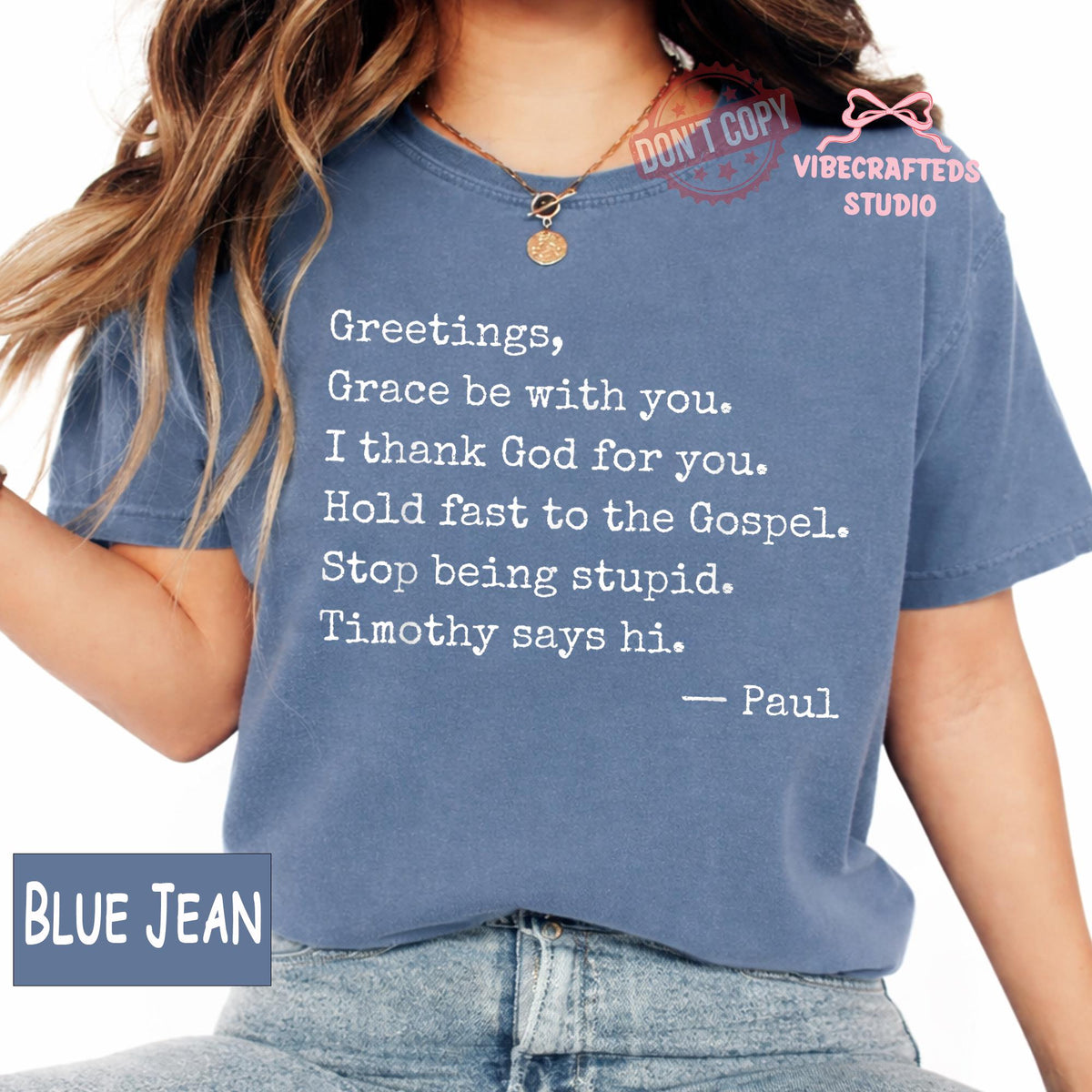 Greetings Grace Comfort Colors Christian Quote Tee Faith Humor Gospel