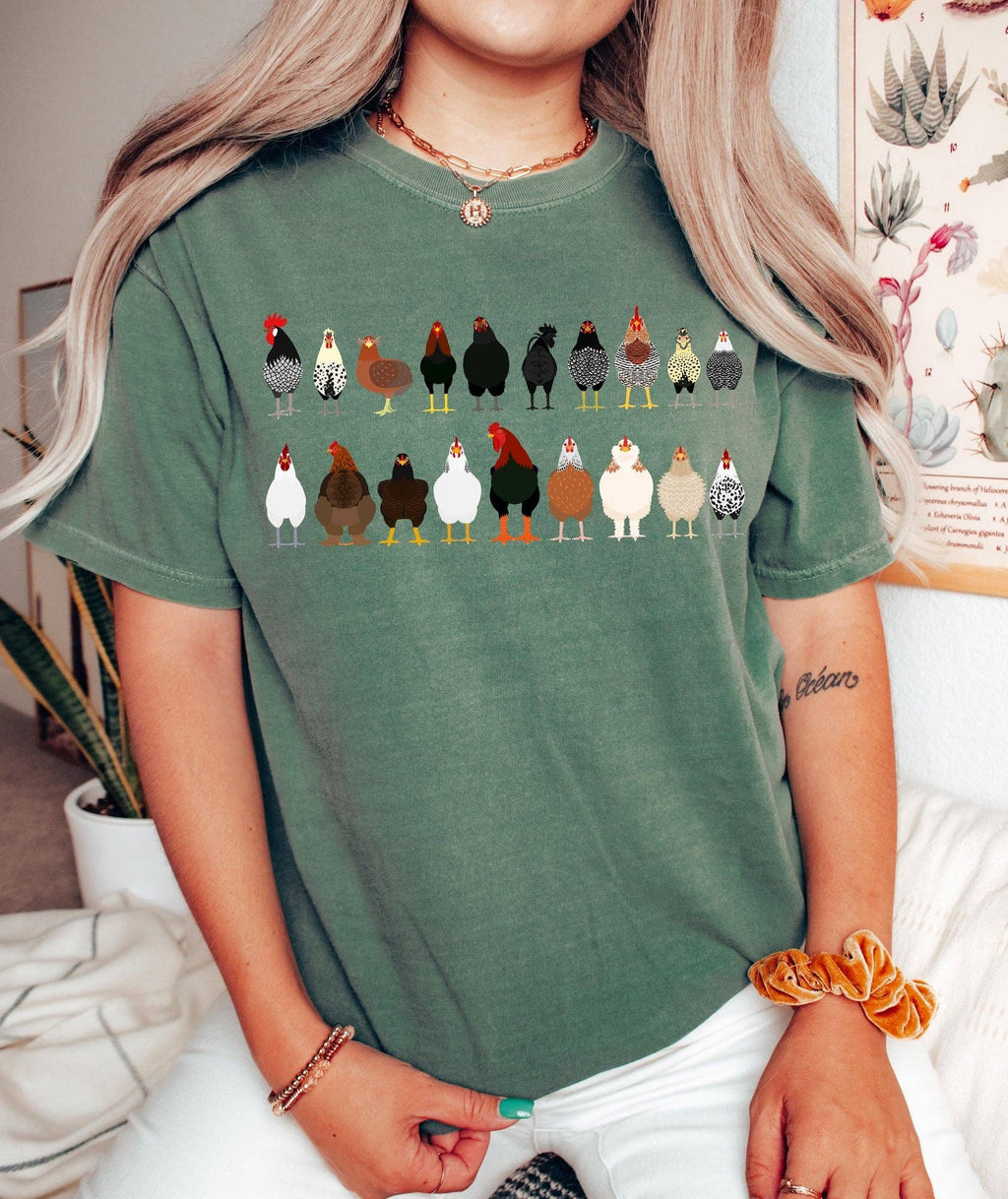 Chicken Breeds Farm Animal Lover Unisex