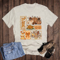 Fall Thankful Thanksgiving Collage Graphic Tee
