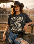 Fort Worth Rodeo Finals Relaxed Cropped Acid Wash T-Shirt