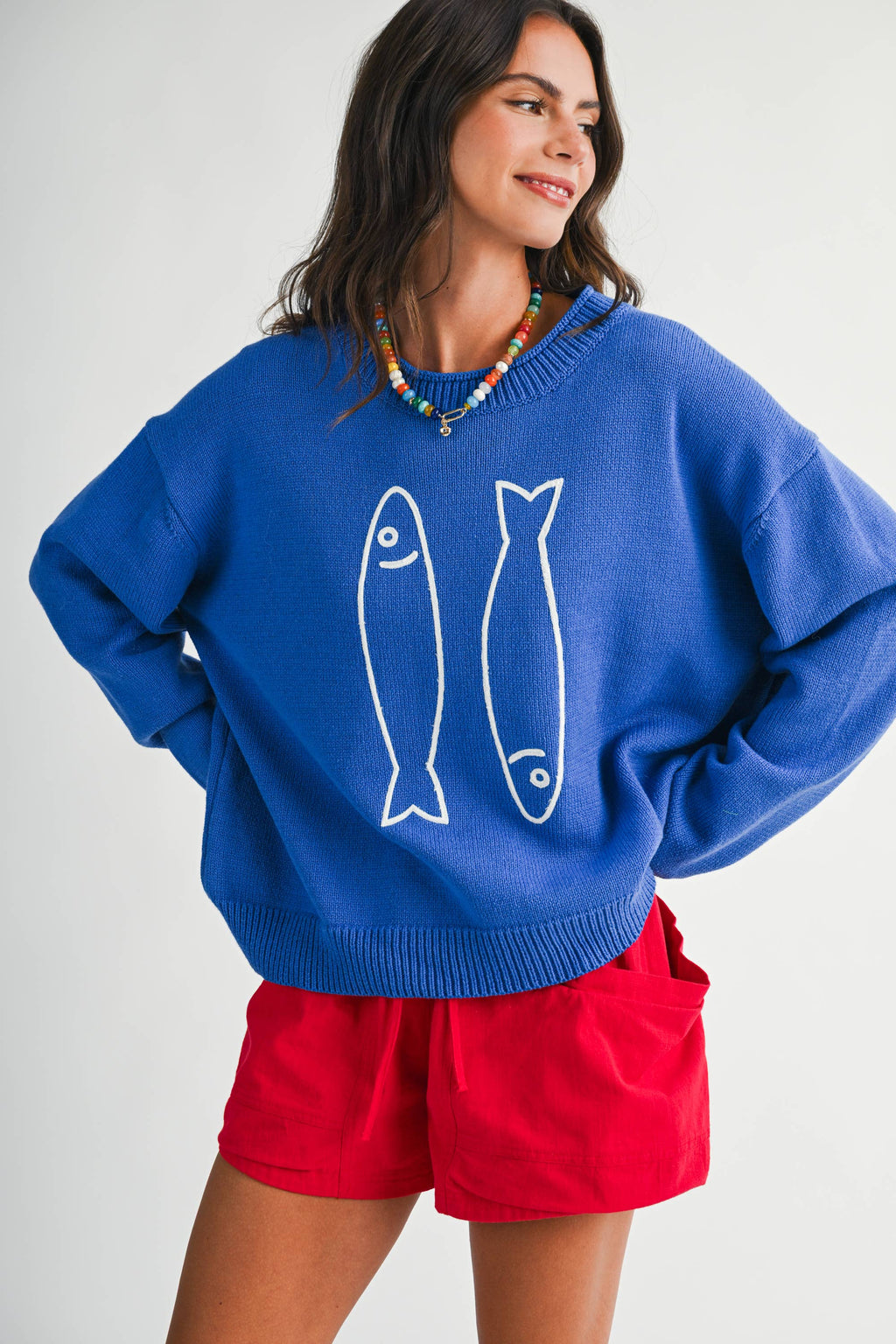 3434GK Oversized Graphic Knit Sweater Unisex