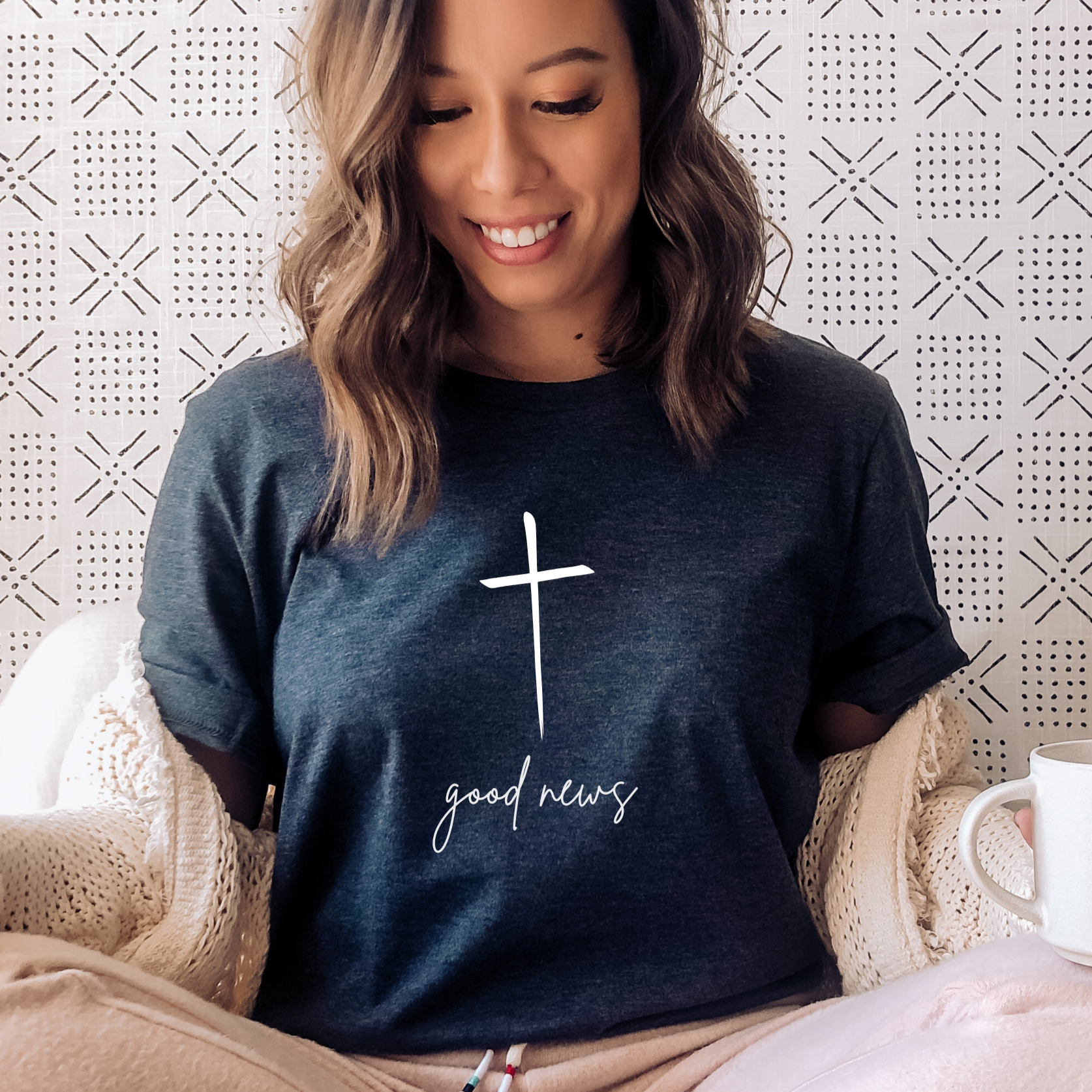 The Good News Cross - Christian T-Shirt
