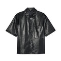 Cult's Oversized Leather Shirt in Black Unisex