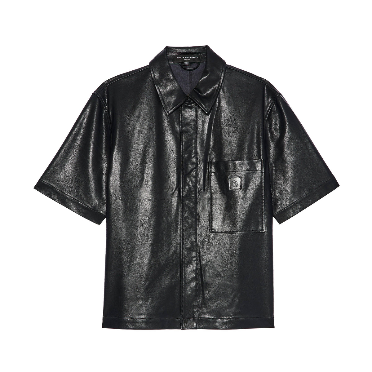 Cult's Oversized Leather Shirt in Black Unisex